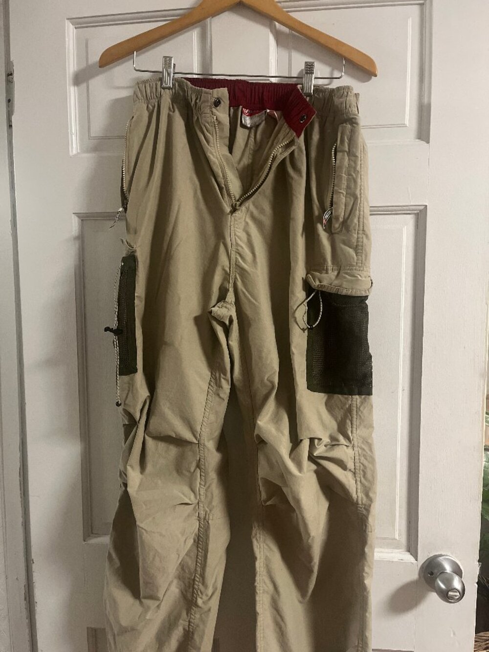 Utility Parachute Cargo Pants with Mesh Pockets